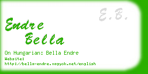 endre bella business card